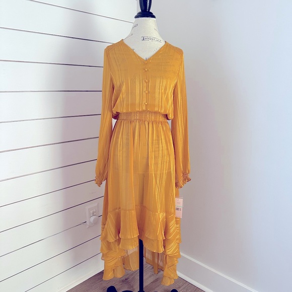 Nanette Lepore Dresses & Skirts - NWT Nanette Lepore Gold Ray Shear Dress Women’s Sz 8